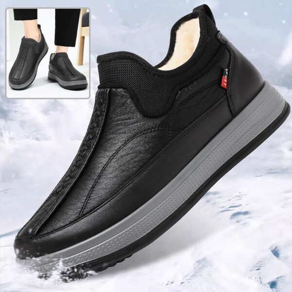 Winter Warm Fleece Snow Boots Round-toed Platform Ankle Boot Fashion Simple Non-slip Flat Cotton Shoes Men - Image 6