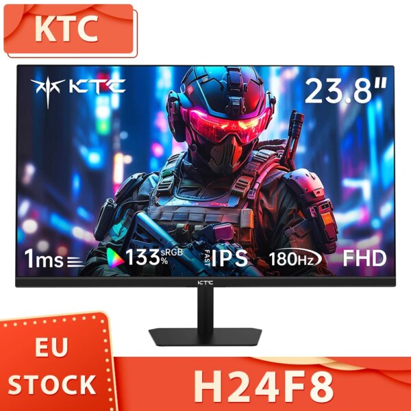 KTC H24F8 Gaming Monitor, 23.8'' 1920*1080 16:9 Fast IPS Screen, 180Hz Refresh Rate, 1ms Response Time, 1000:1 Contrast Ratio