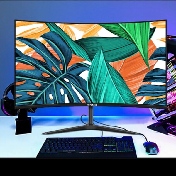 FYHXele FY27FMC-B 27-inch 2800R Curved Gaming Monitor 1920*1080 FHD 16:9 VA Screen 75Hz Refresh Rate 2ms Response Time 99% sRGB - Image 6