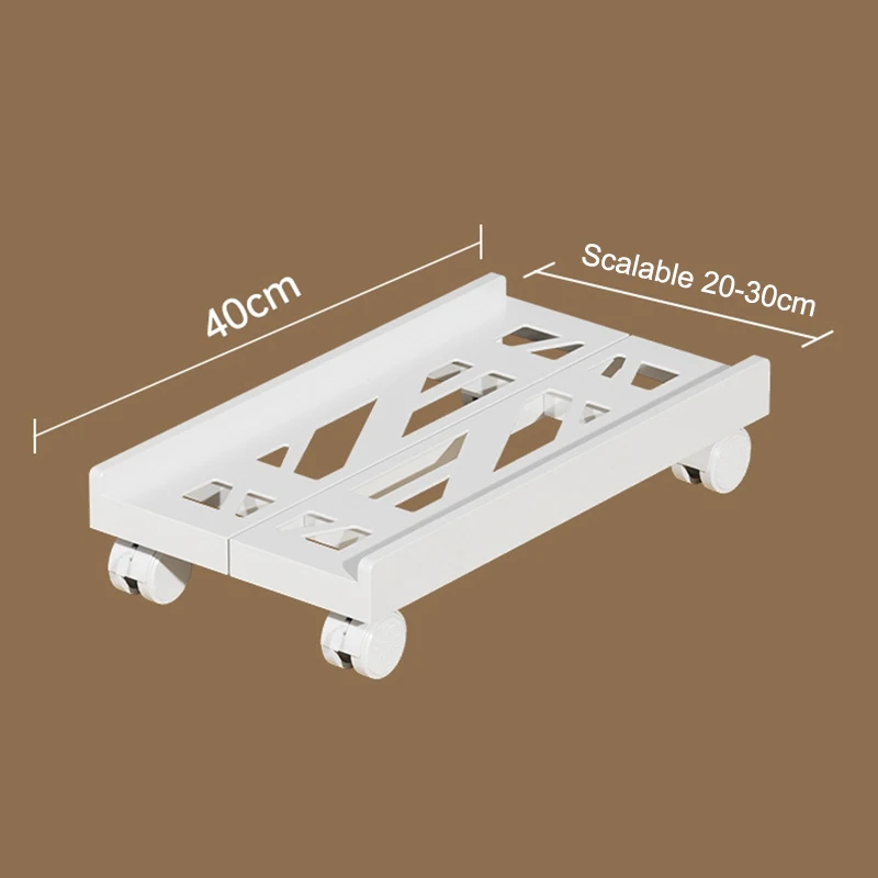 Under Desk Holder Adjustable Mobile CPU Stand Ventilated Computer Tower PC Tower Rack