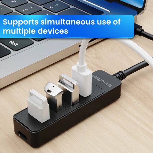 USB 3.0 Power Adapter 4 Port Multi USB Splitter Hub USB Hub 2.0 Type C HUB Multiple Expander High Speed For Computer Accessorie - Image 3