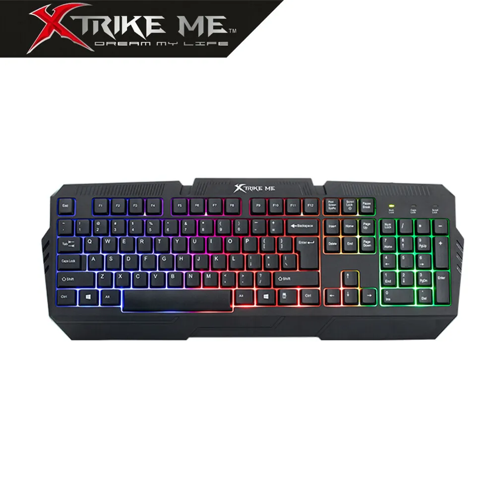 Xtrike me 3 in 1 Gaming Combo PC Spanish keyboard 1200 DPI USB mouse and Xtrike Me model CMX-301 pack computer game accessories