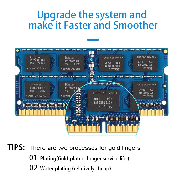 High Quality Tecmiyo Laptop Memory Ram 16GB ( 2X 8GB ) DDR3 1600MHz PC3-12800S 2RX8 SODIMM 1.5V Non-ECC Notebook Memoria - Blue