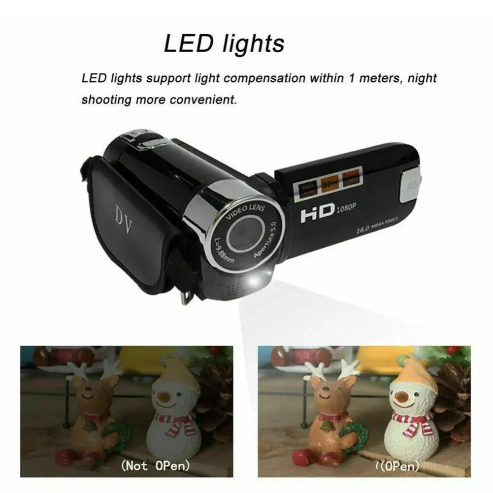 1080P Full Hd 16MP DV Camcorder Digital Video Camera 16M 16x Optical Zoom Camera for Videos Shooting Recording Camera