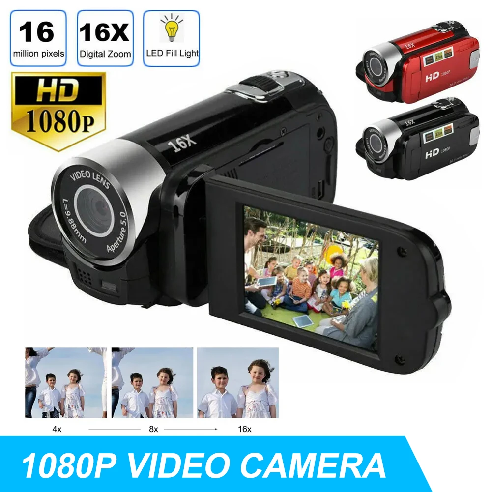 1080P Full Hd 16MP DV Camcorder Digital Video Camera 16M 16x Optical Zoom Camera for Videos Shooting Recording Camera