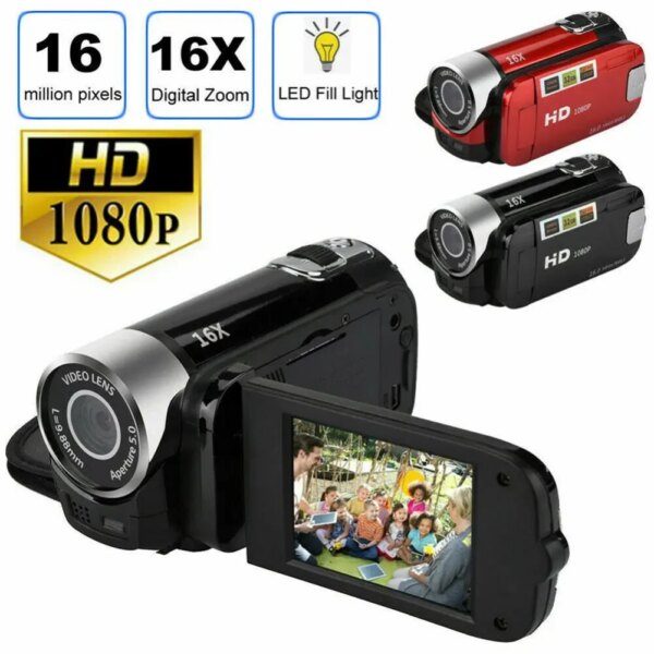 1080P Full Hd 16MP DV Camcorder Digital Video Camera  16M 16x Optical Zoom Camera for Videos Shooting Recording Camera