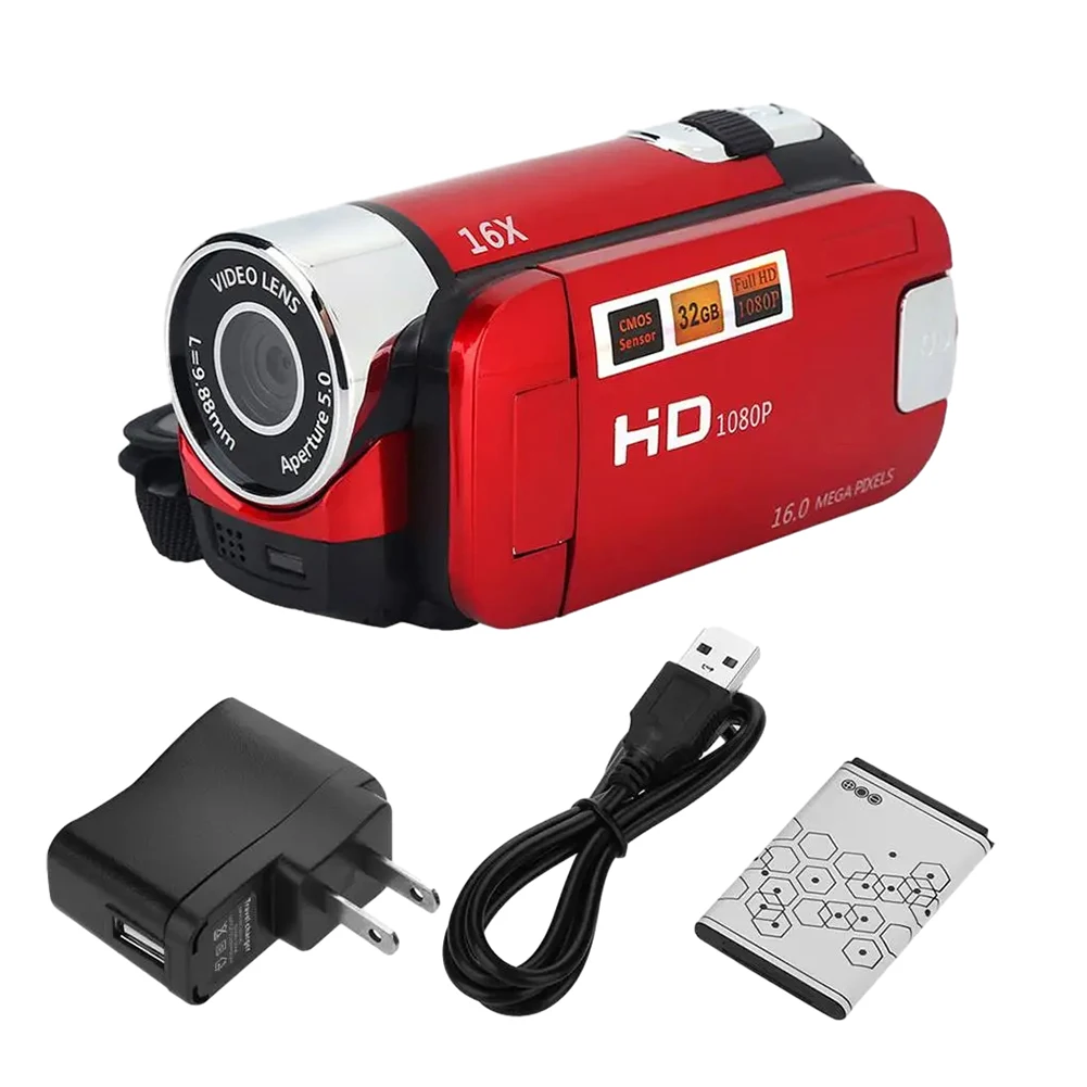 1080P Full Hd 16MP DV Camcorder Digital Video Camera 16M 16x Optical Zoom Camera for Videos Shooting Recording Camera