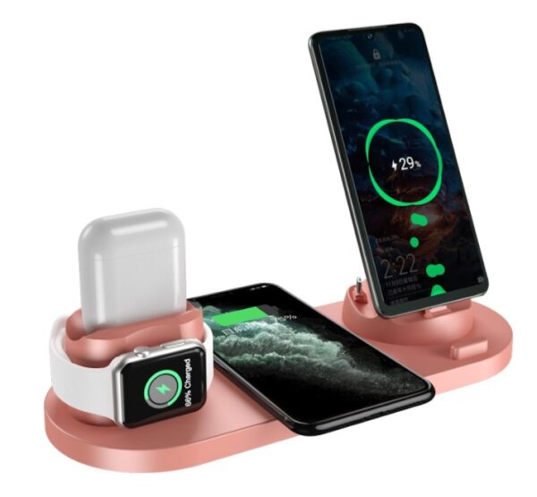 Wireless Charger For IPhone Fast Charger For Phone Fast Charging Pad For Phone Watch 6 In 1 Charging Dock Station - Image 5