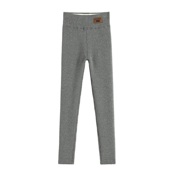 Women's Winter Fleece-lined Extra Thick Lambswool Cotton Leggings - Image 9