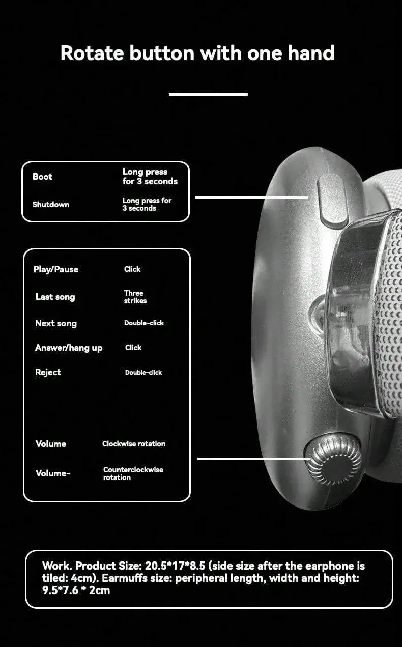 Auriculares inalámbricos para música y llamadas con micrófono integrado